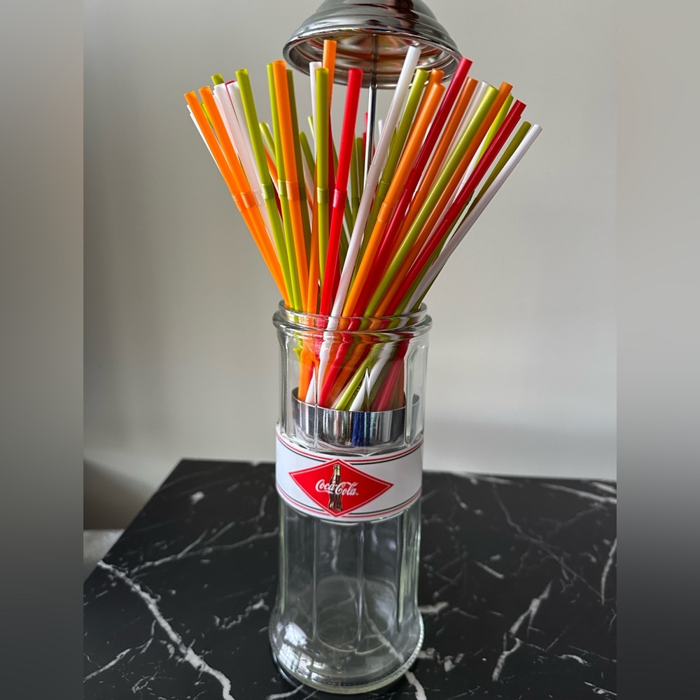 Coca-Cola Vintage Diner Soda Straw Dispenser